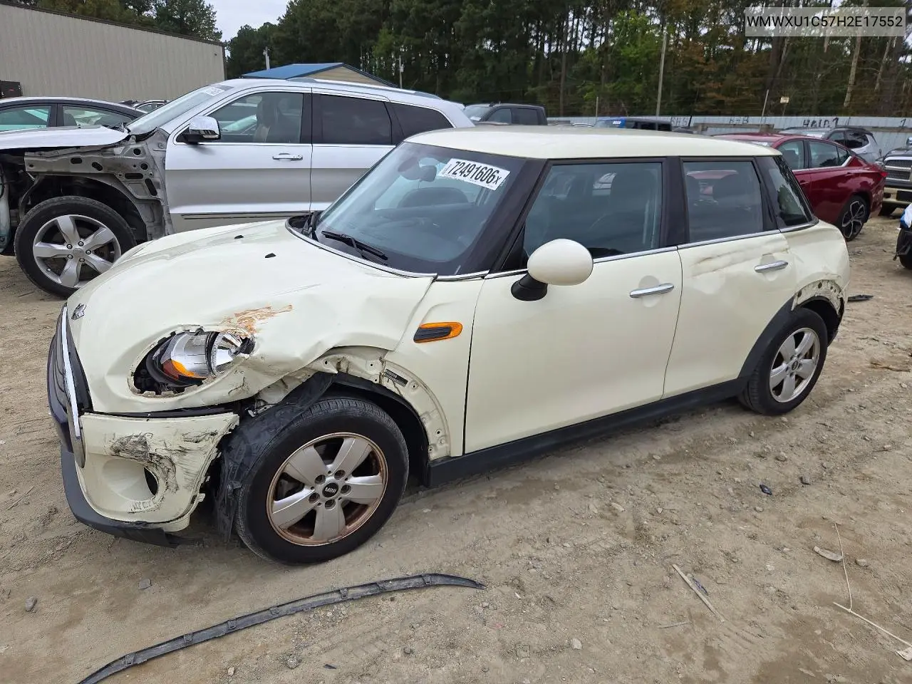 MINI COOPER 2017, VIN WMWXU1C57H2E17552