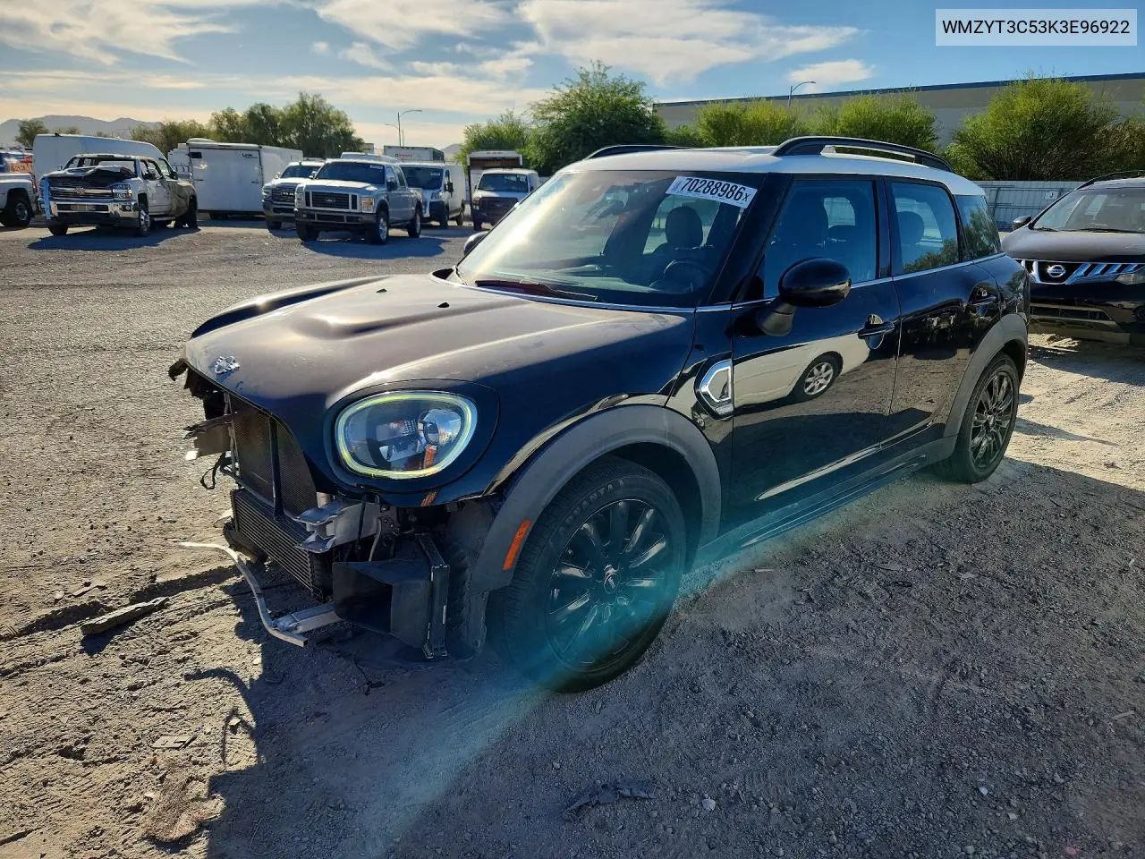 MINI COOPER 2019, VIN WMZYT3C53K3E96922
