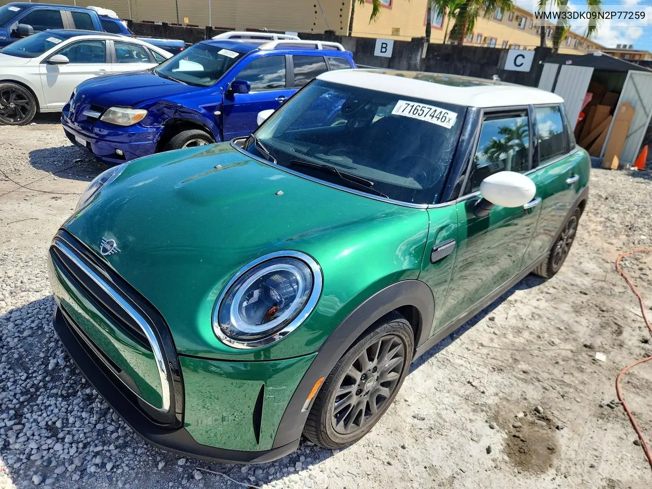 MINI COOPER 2022, VIN WMW33DK09N2P77259
