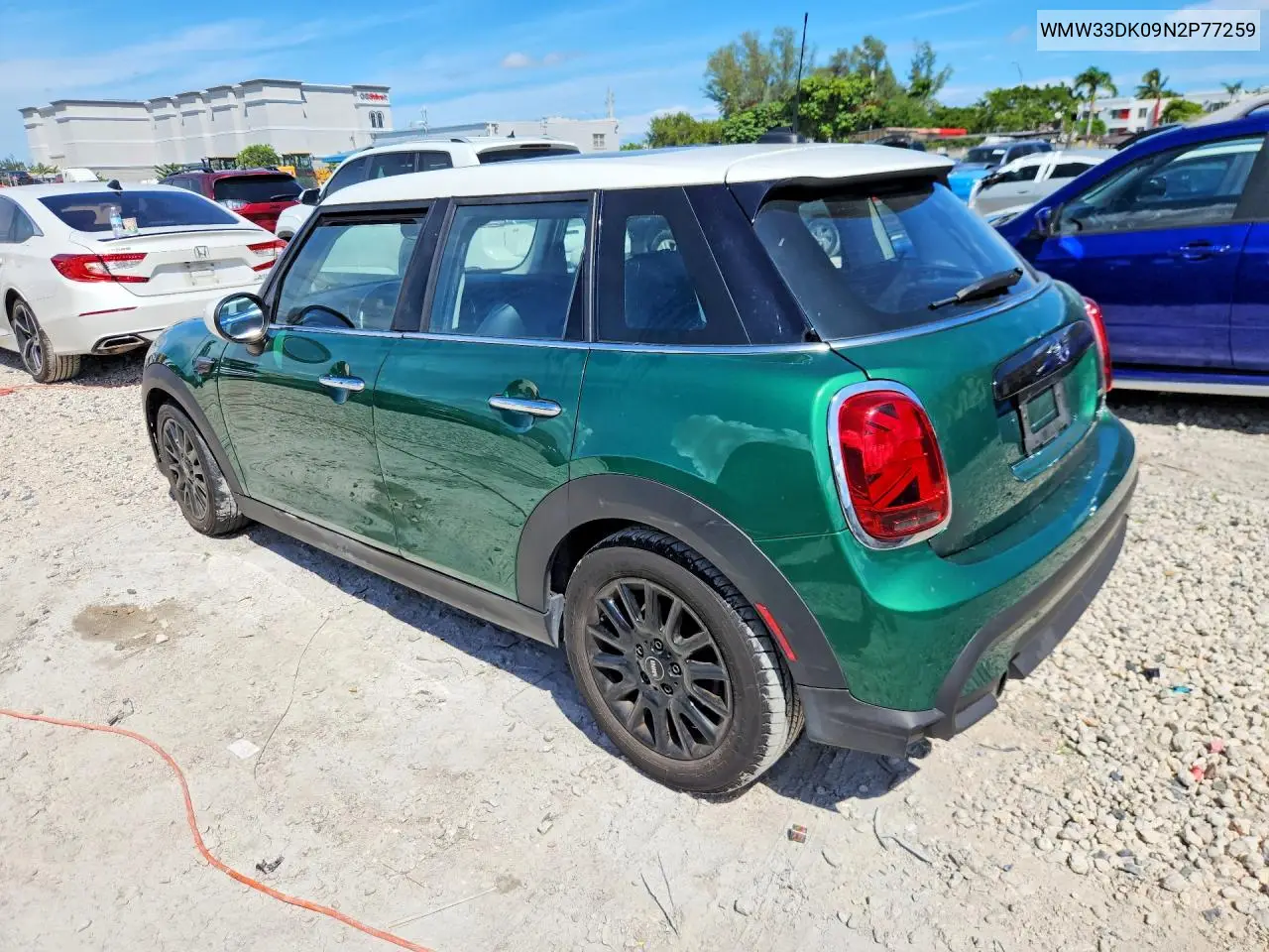 2022 MINI COOPER VIN WMW33DK09N2P77259 — фото 2