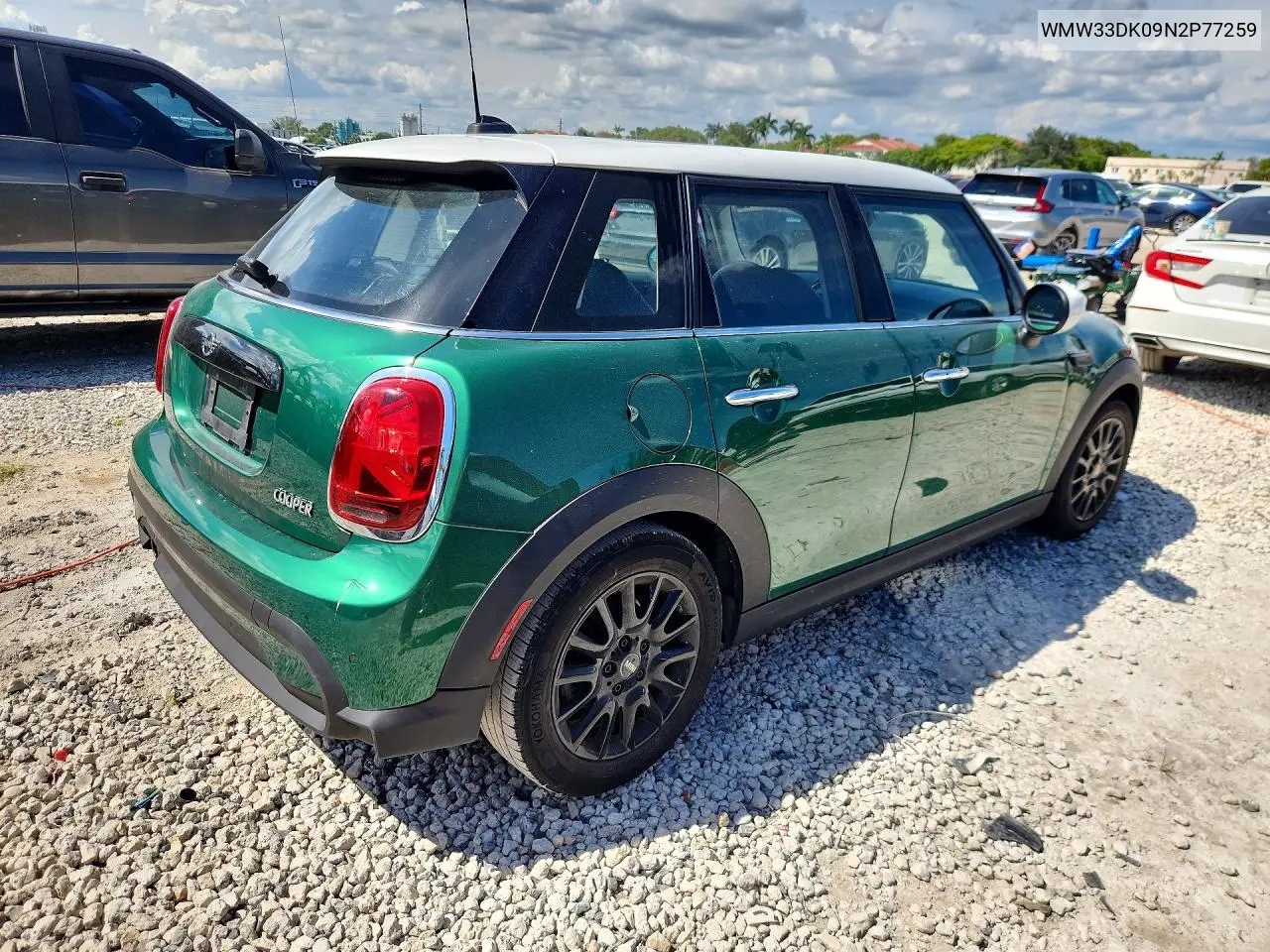 2022 MINI COOPER VIN WMW33DK09N2P77259 — фото 3
