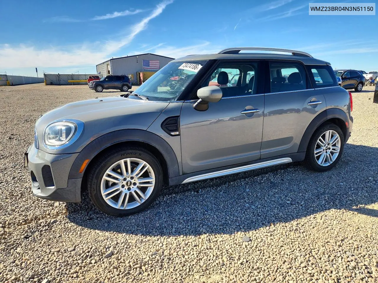 MINI COOPER 2022, VIN WMZ23BR04N3N51150