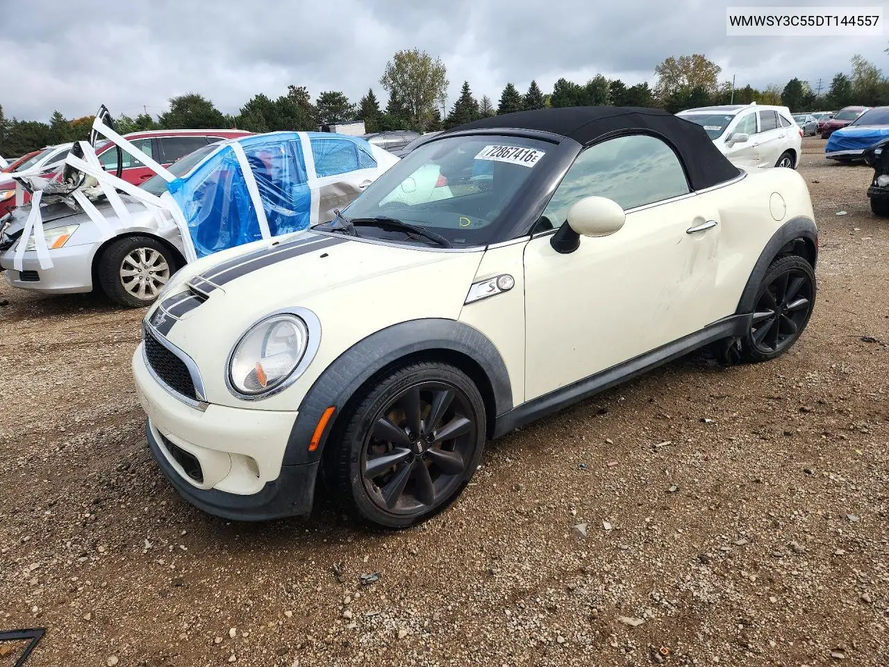 MINI ROADSTER 2013, VIN WMWSY3C55DT144557