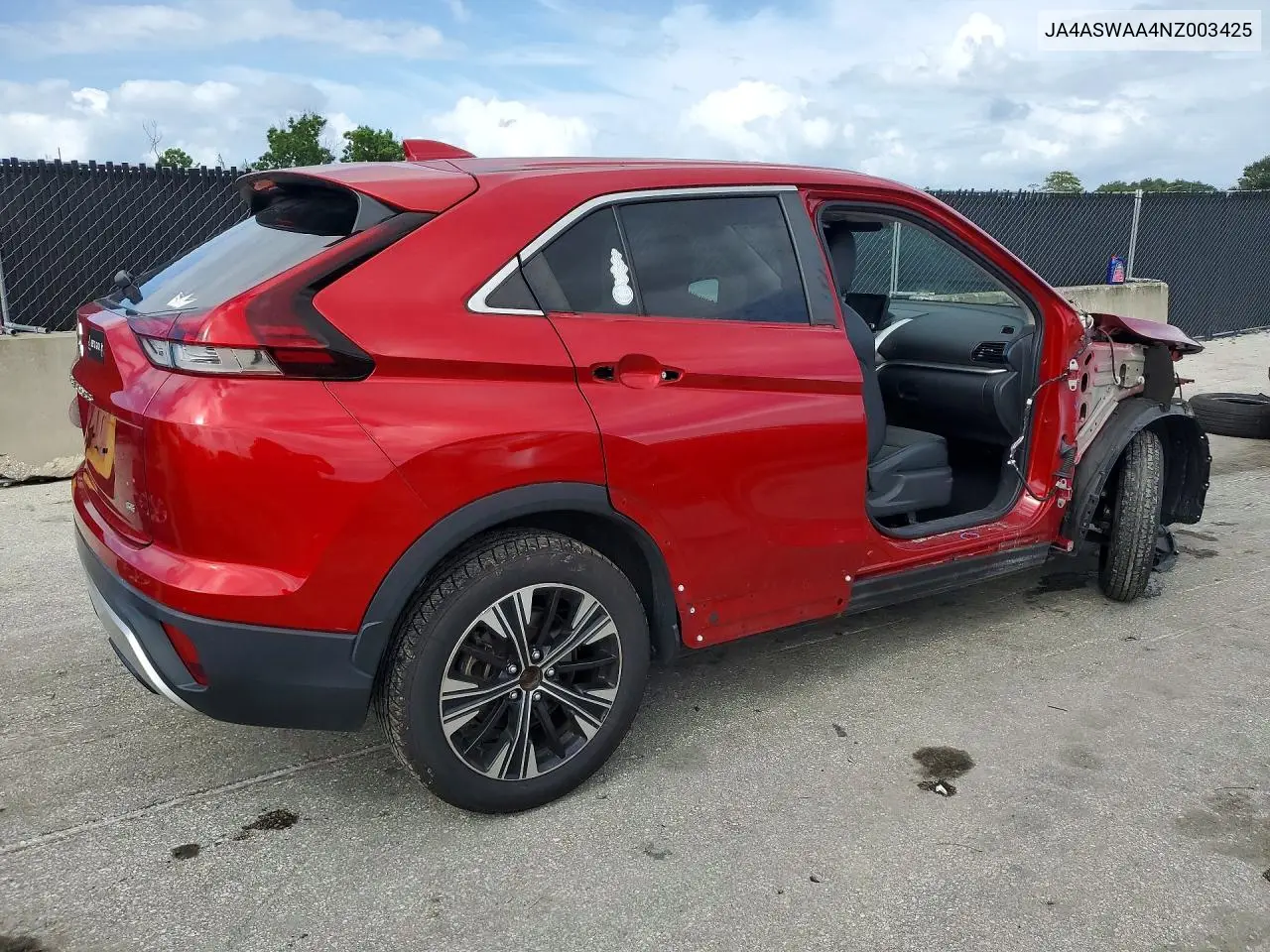 2022 MITSUBISHI ECLIPSE CROSS VIN JA4ASWAA4NZ003425 — фото 3