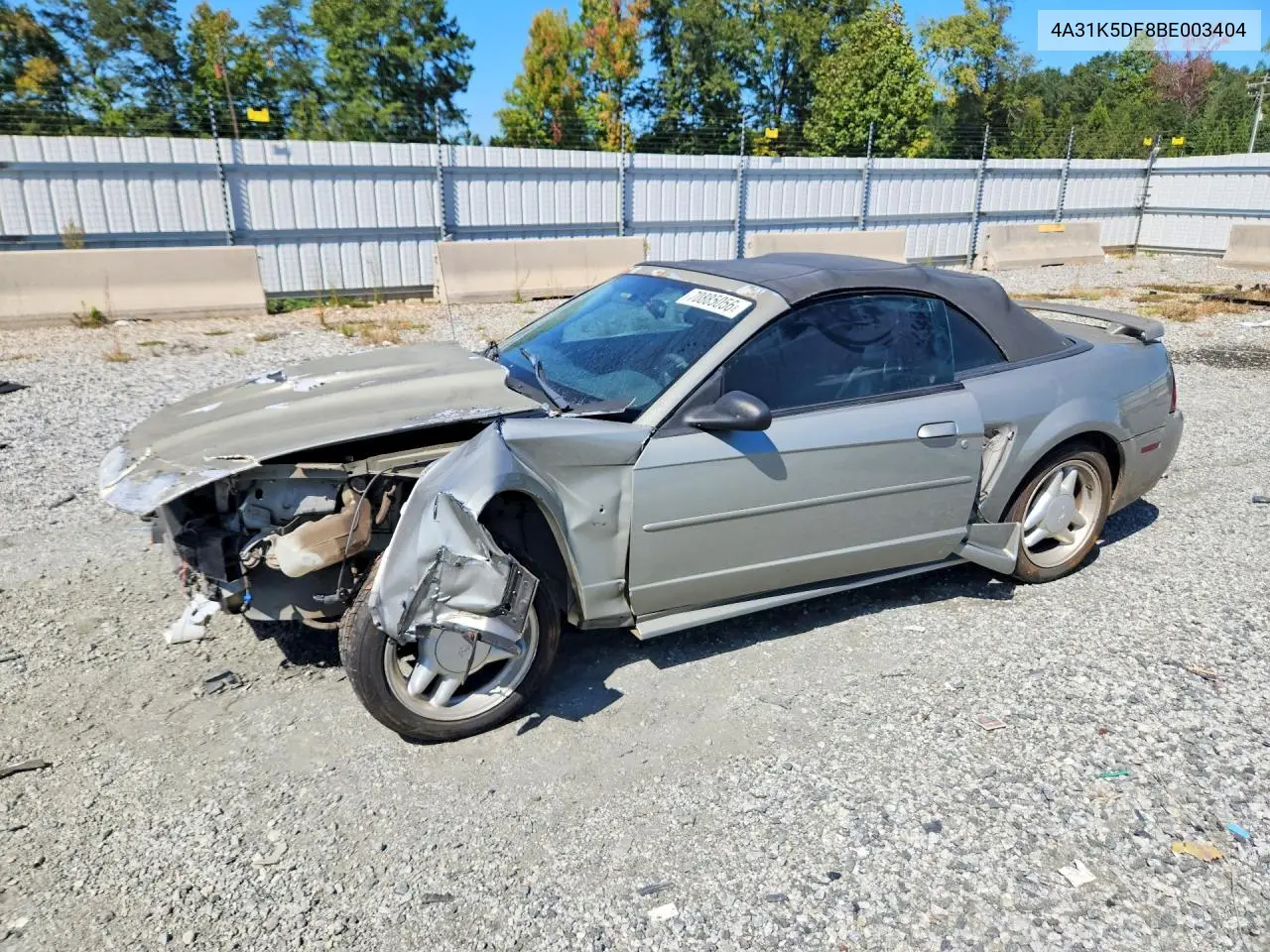 MITSUBISHI ECLIPSE 2011, VIN 4A31K5DF8BE003404