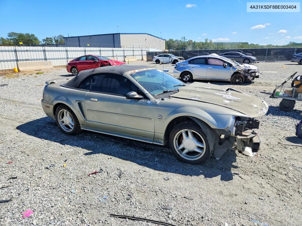 2011 MITSUBISHI ECLIPSE VIN 4A31K5DF8BE003404 — фото 4