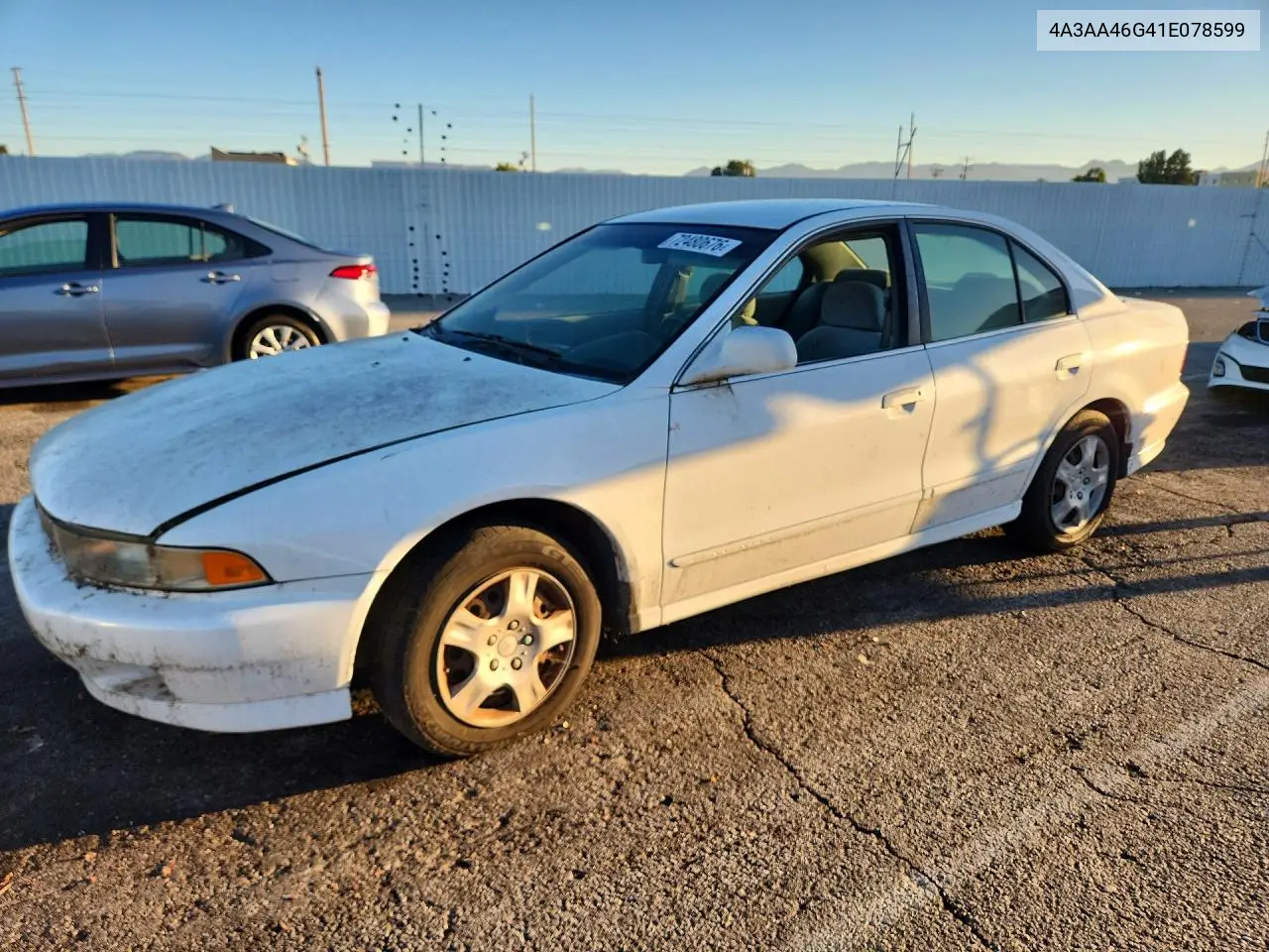MITSUBISHI GALANT 2001, VIN 4A3AA46G41E078599