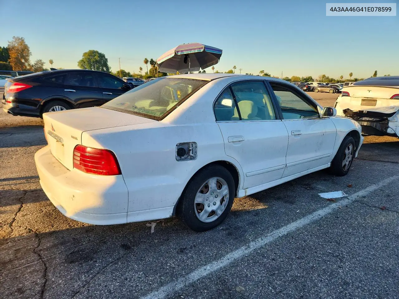 2001 MITSUBISHI GALANT VIN 4A3AA46G41E078599 — фото 3