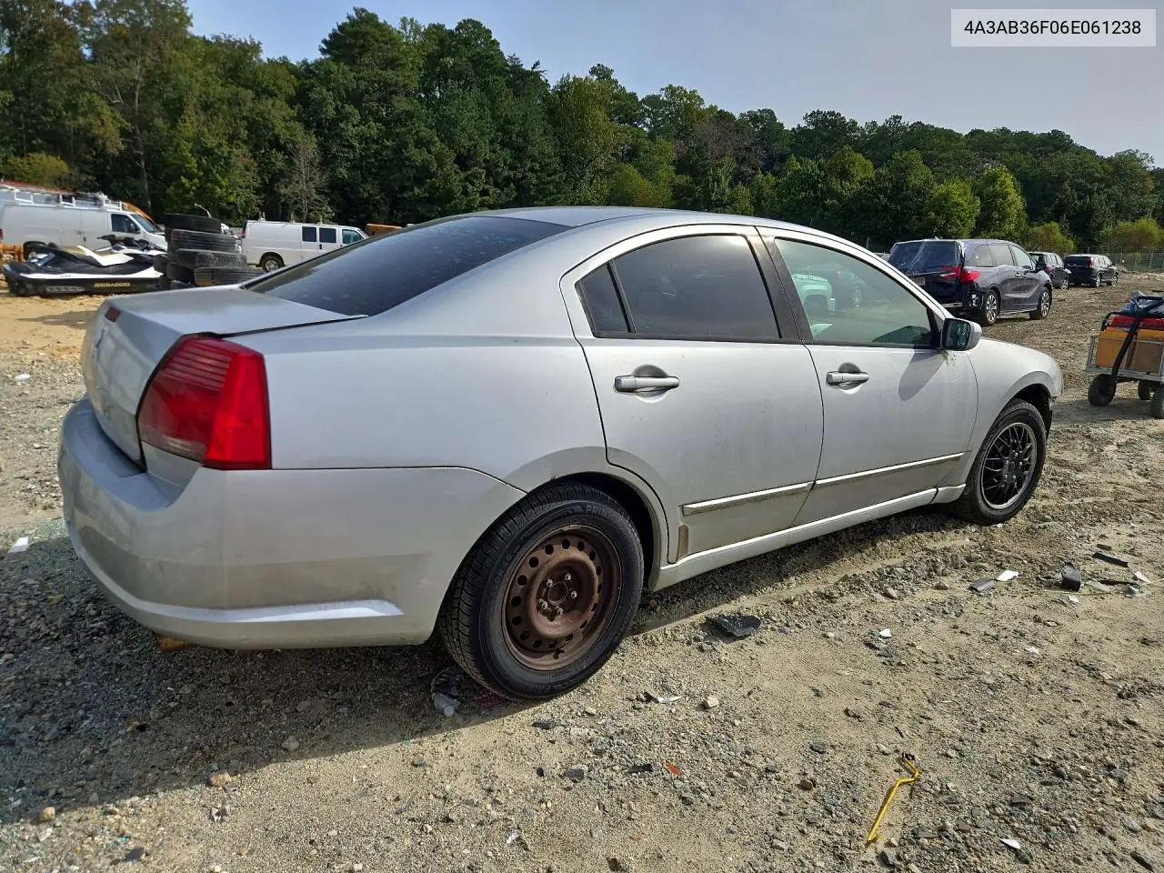 2006 MITSUBISHI GALANT VIN 4A3AB36F06E061238 — фото 3