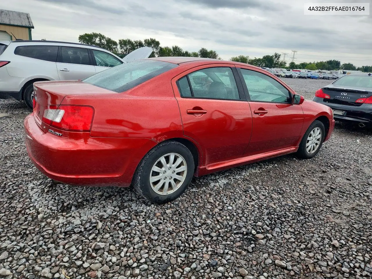 2010 MITSUBISHI GALANT VIN 4A32B2FF6AE016764 — фото 3