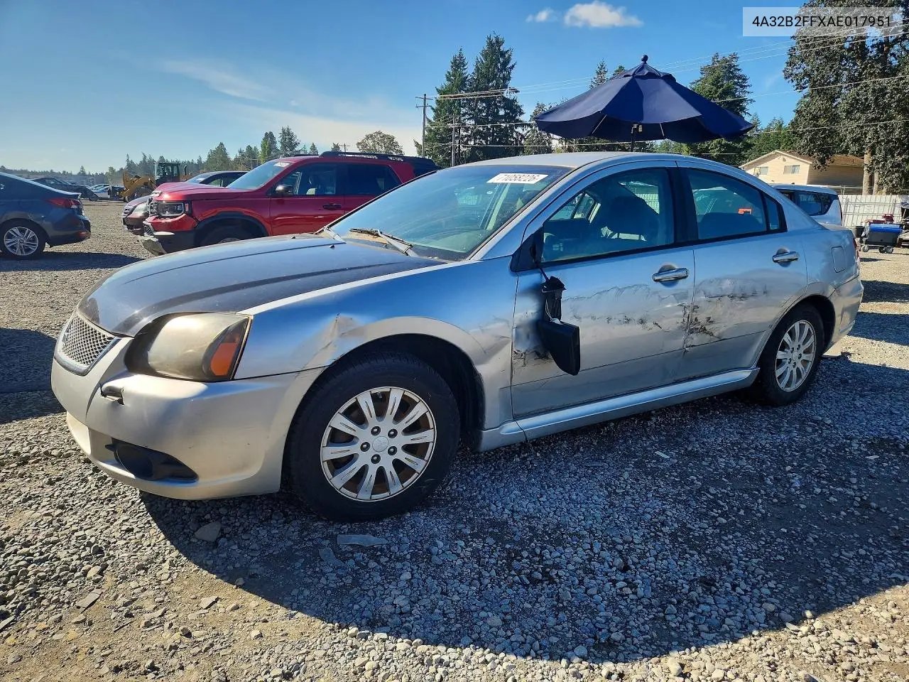 MITSUBISHI GALANT 2010, VIN 4A32B2FFXAE017951