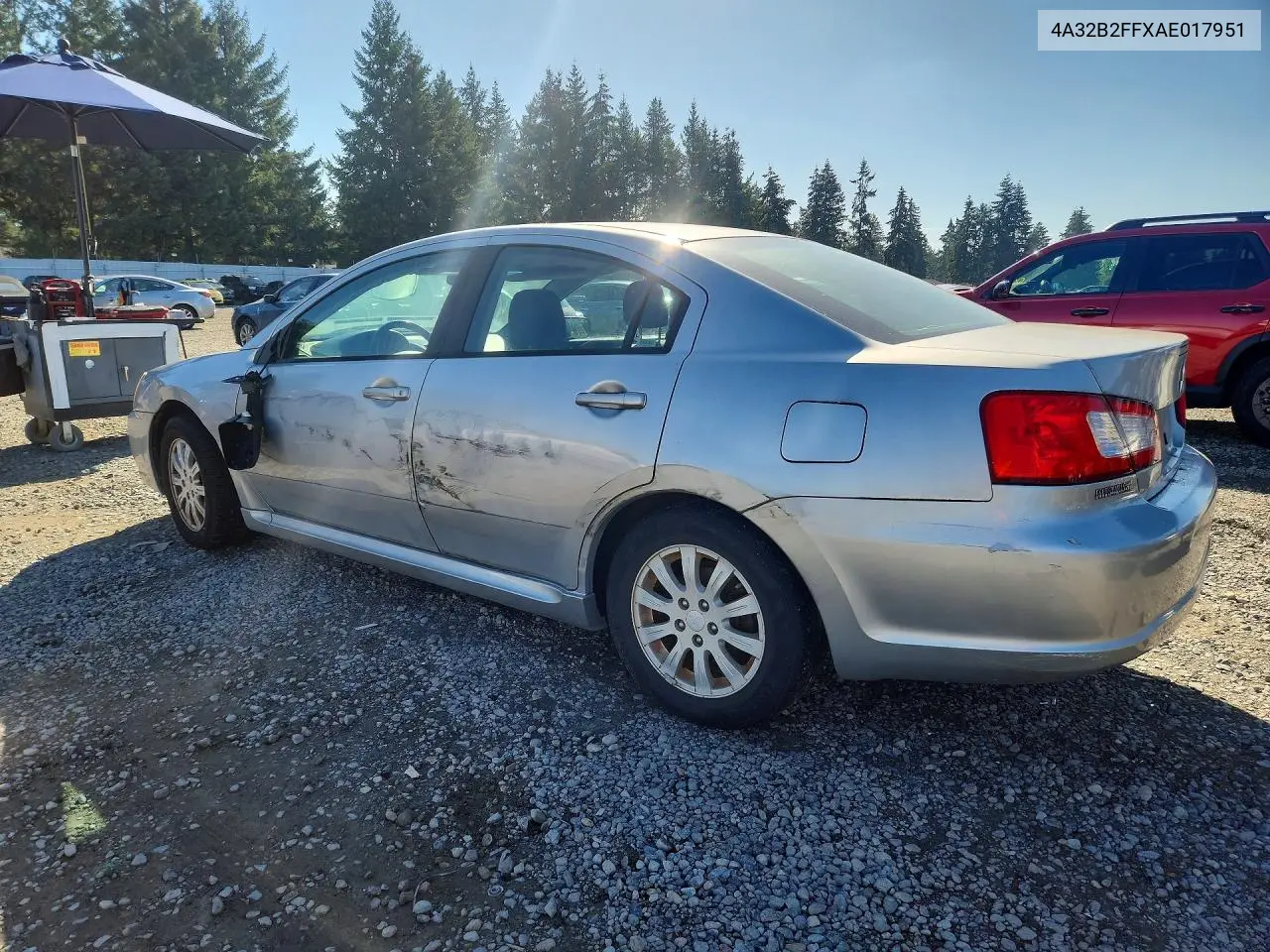 2010 MITSUBISHI GALANT VIN 4A32B2FFXAE017951 — фото 2