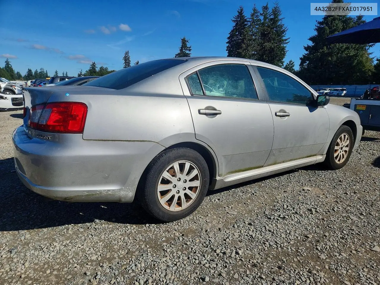 2010 MITSUBISHI GALANT VIN 4A32B2FFXAE017951 — фото 3