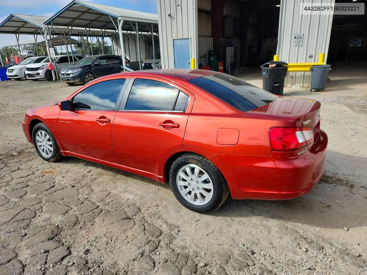 2011 MITSUBISHI GALANT VIN 4A32B2FF1BE023221 — фото 2