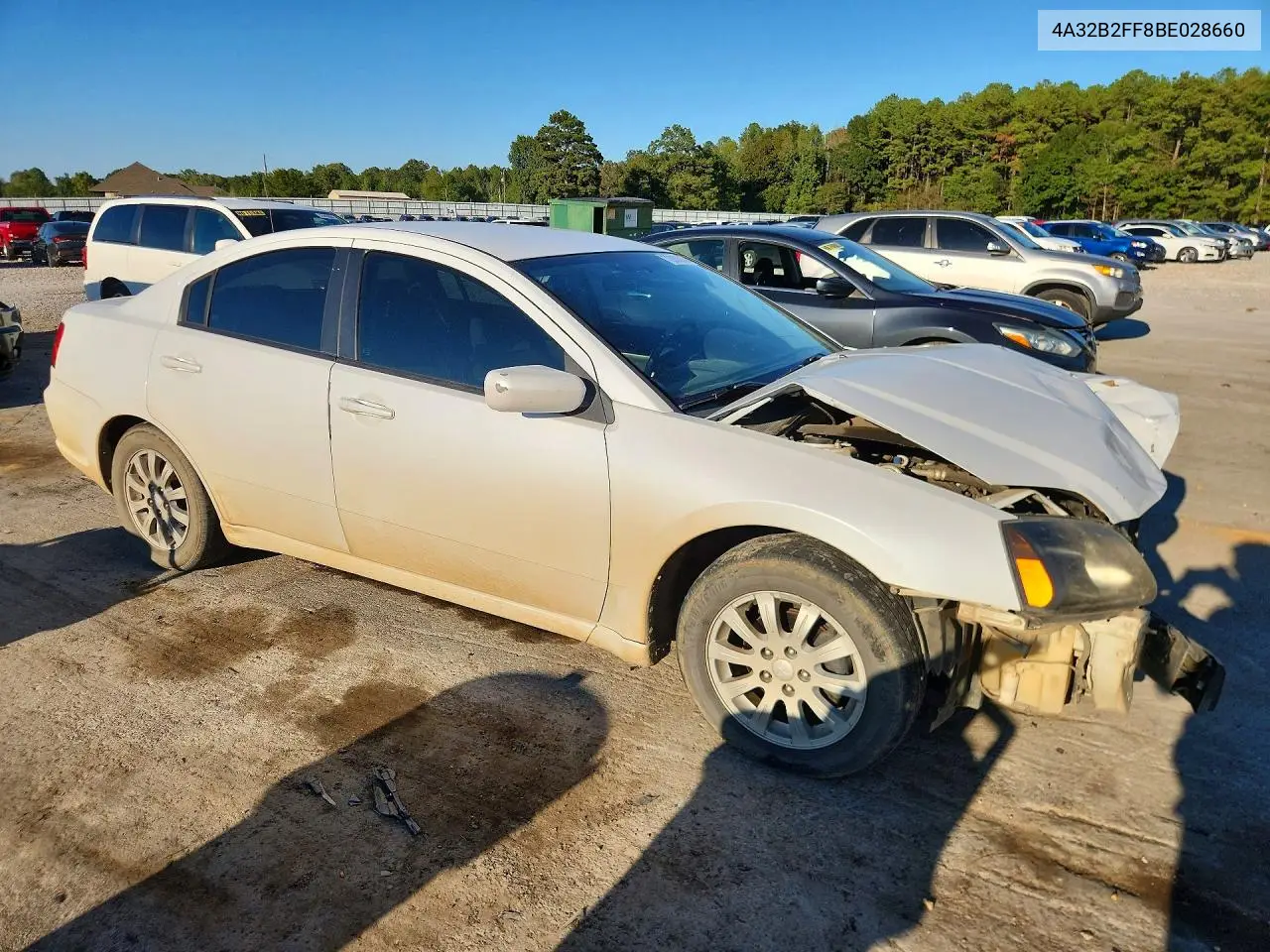 2011 MITSUBISHI GALANT VIN 4A32B2FF8BE028660 — фото 4