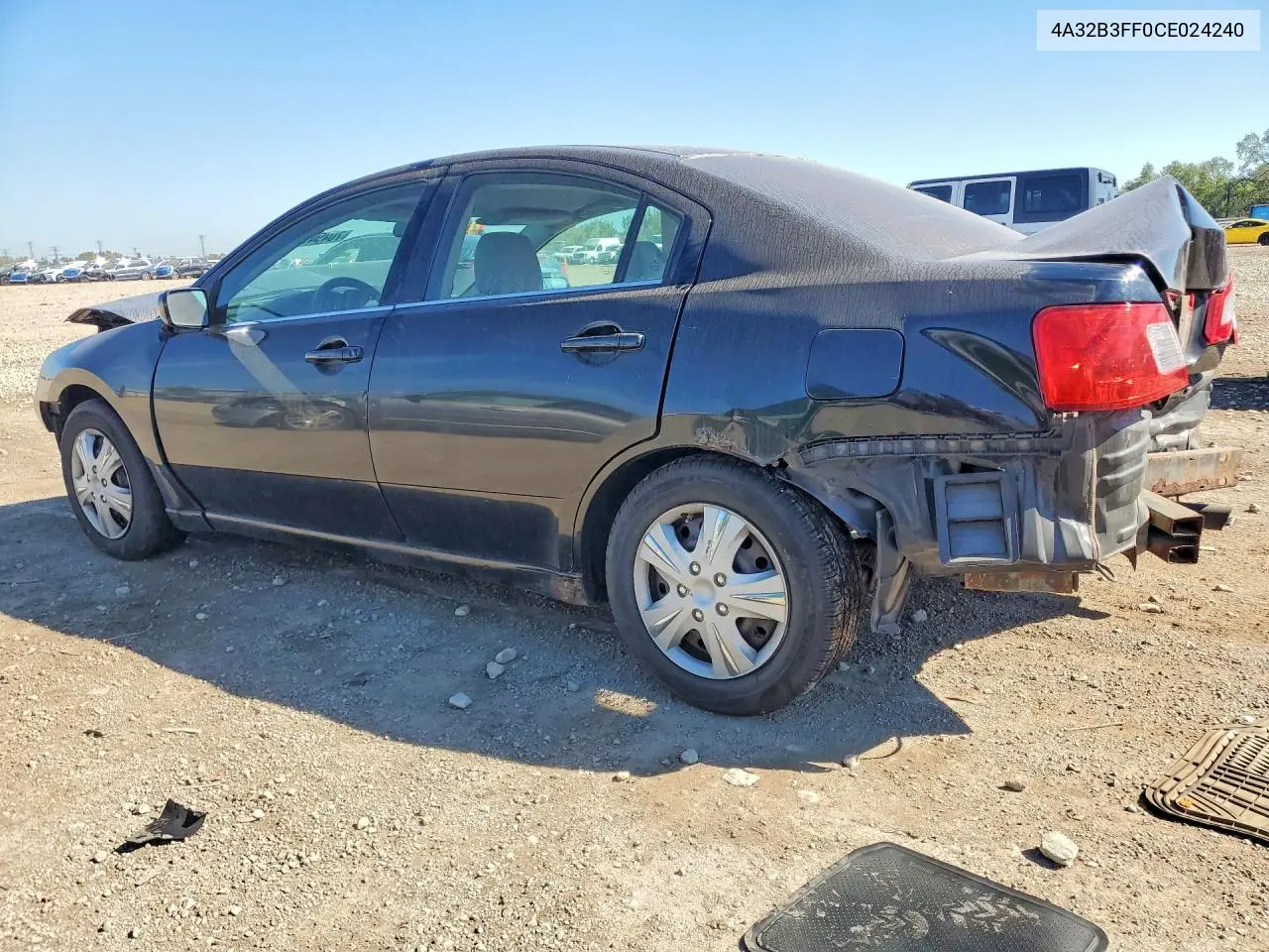 2012 MITSUBISHI GALANT VIN 4A32B3FF0CE024240 — фото 2