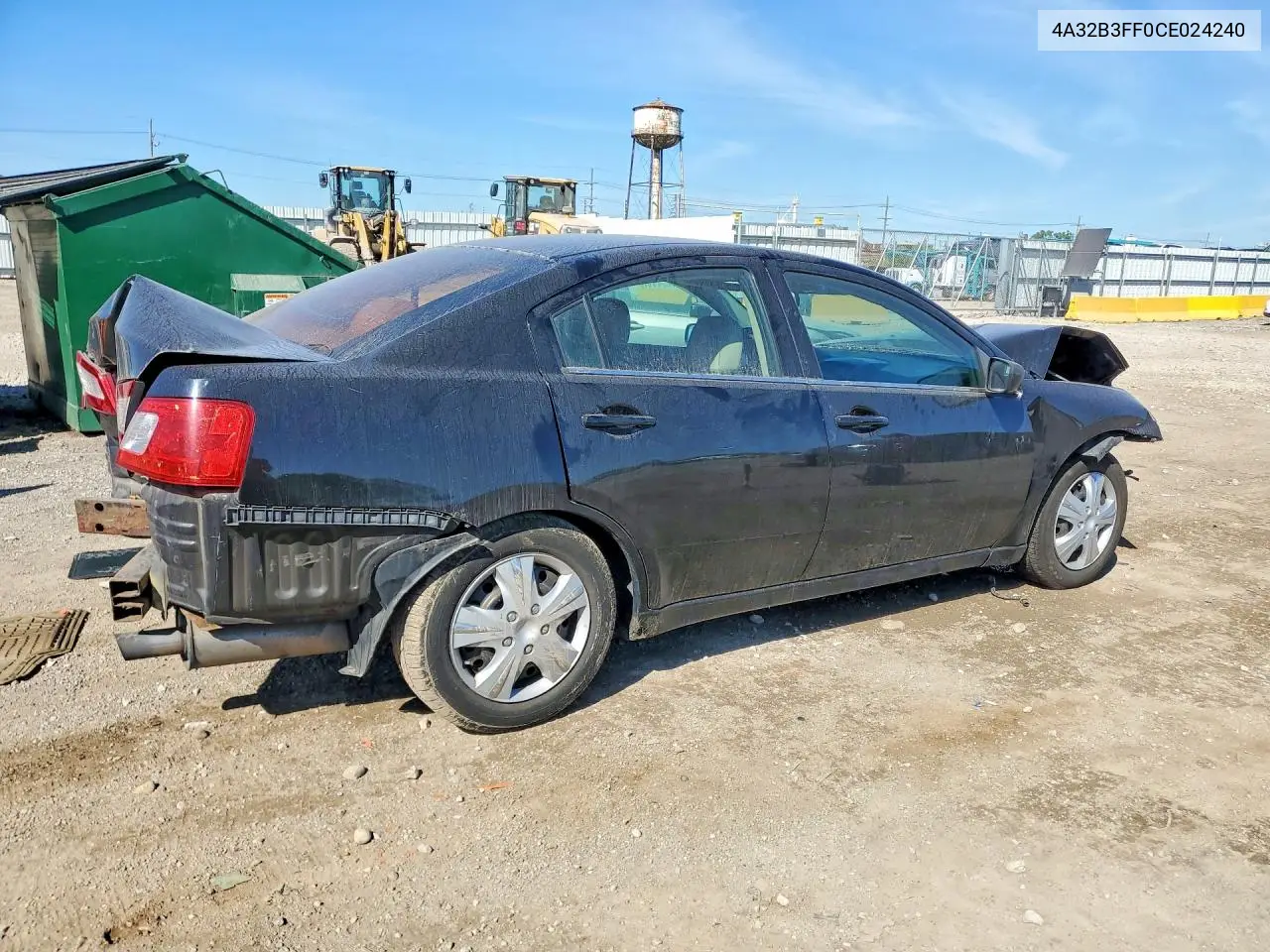 2012 MITSUBISHI GALANT VIN 4A32B3FF0CE024240 — фото 3