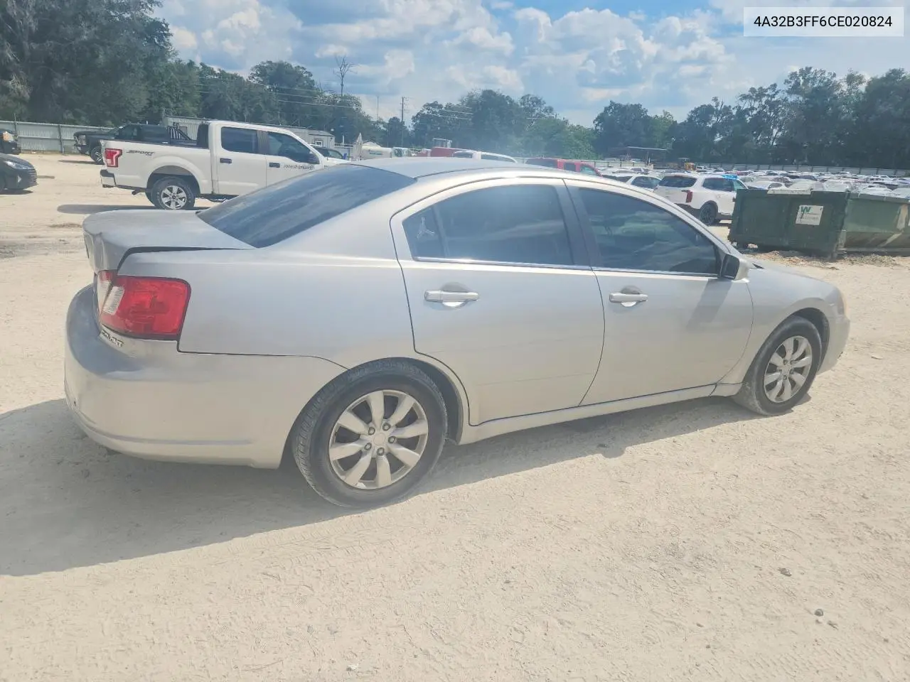 2012 MITSUBISHI GALANT VIN 4A32B3FF6CE020824 — фото 3