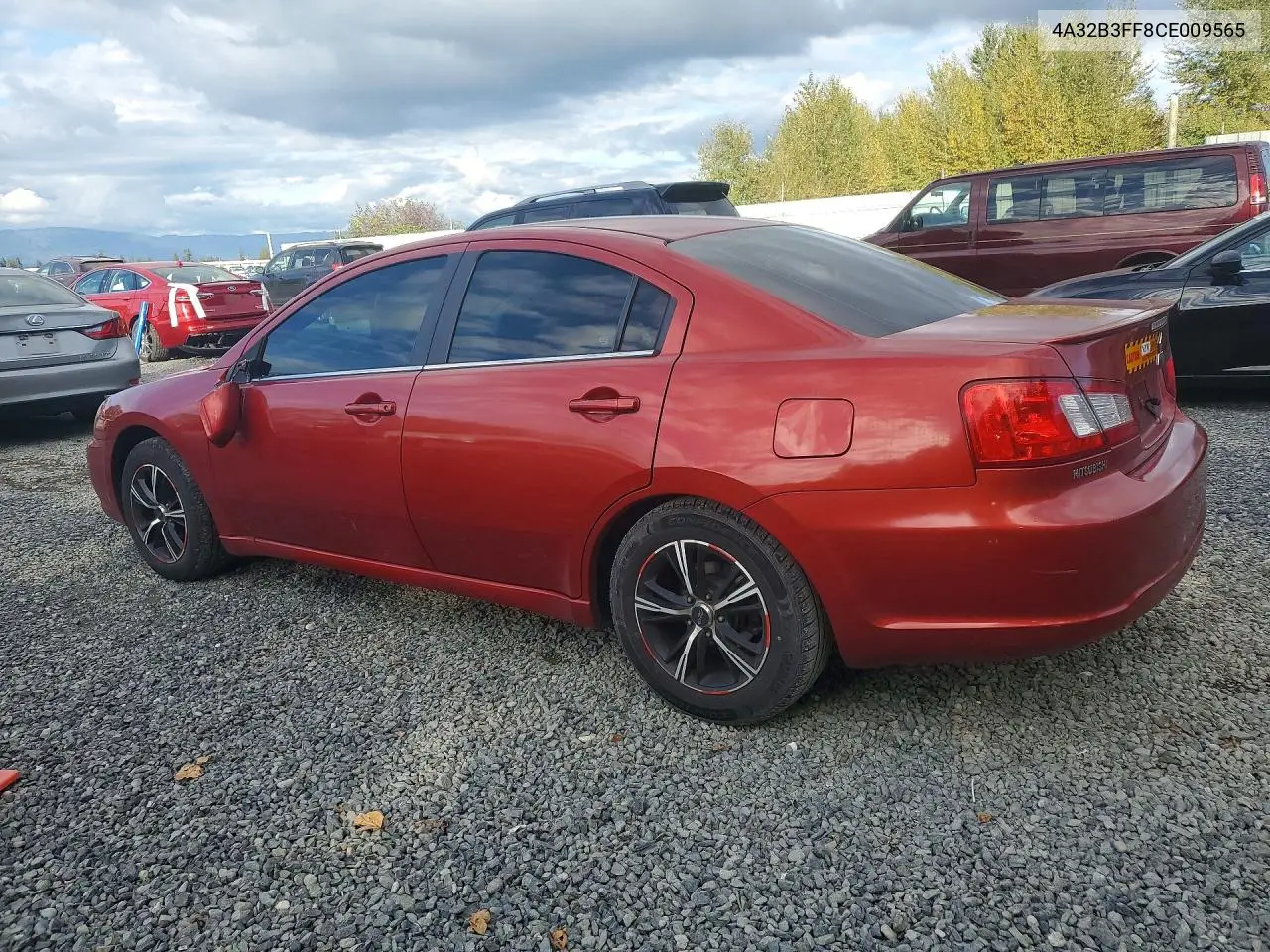 2012 MITSUBISHI GALANT VIN 4A32B3FF8CE009565 — фото 2