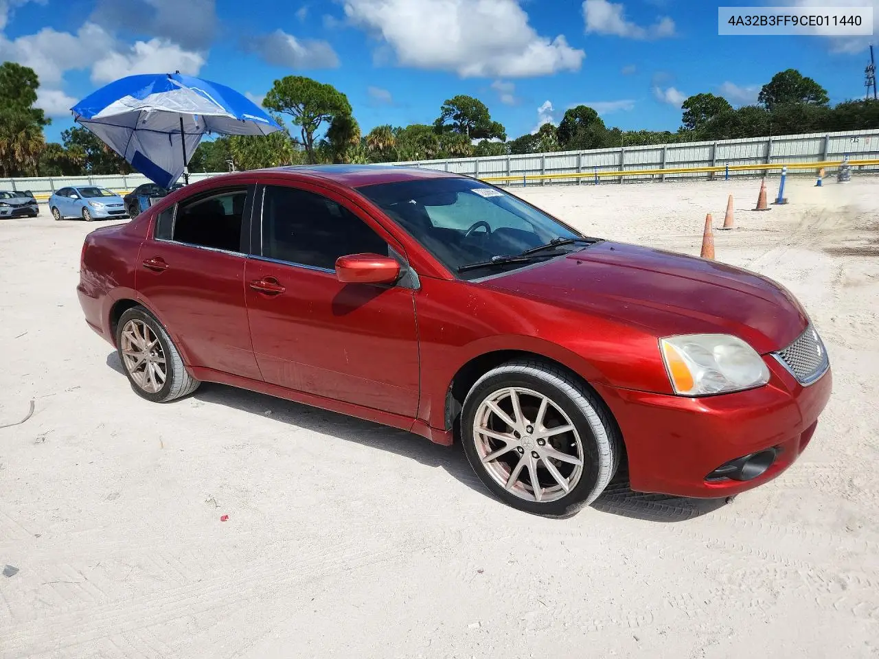 2012 MITSUBISHI GALANT VIN 4A32B3FF9CE011440 — фото 4