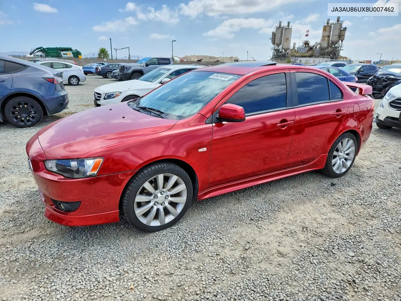 MITSUBISHI LANCER 2008, VIN JA3AU86UX8U007462