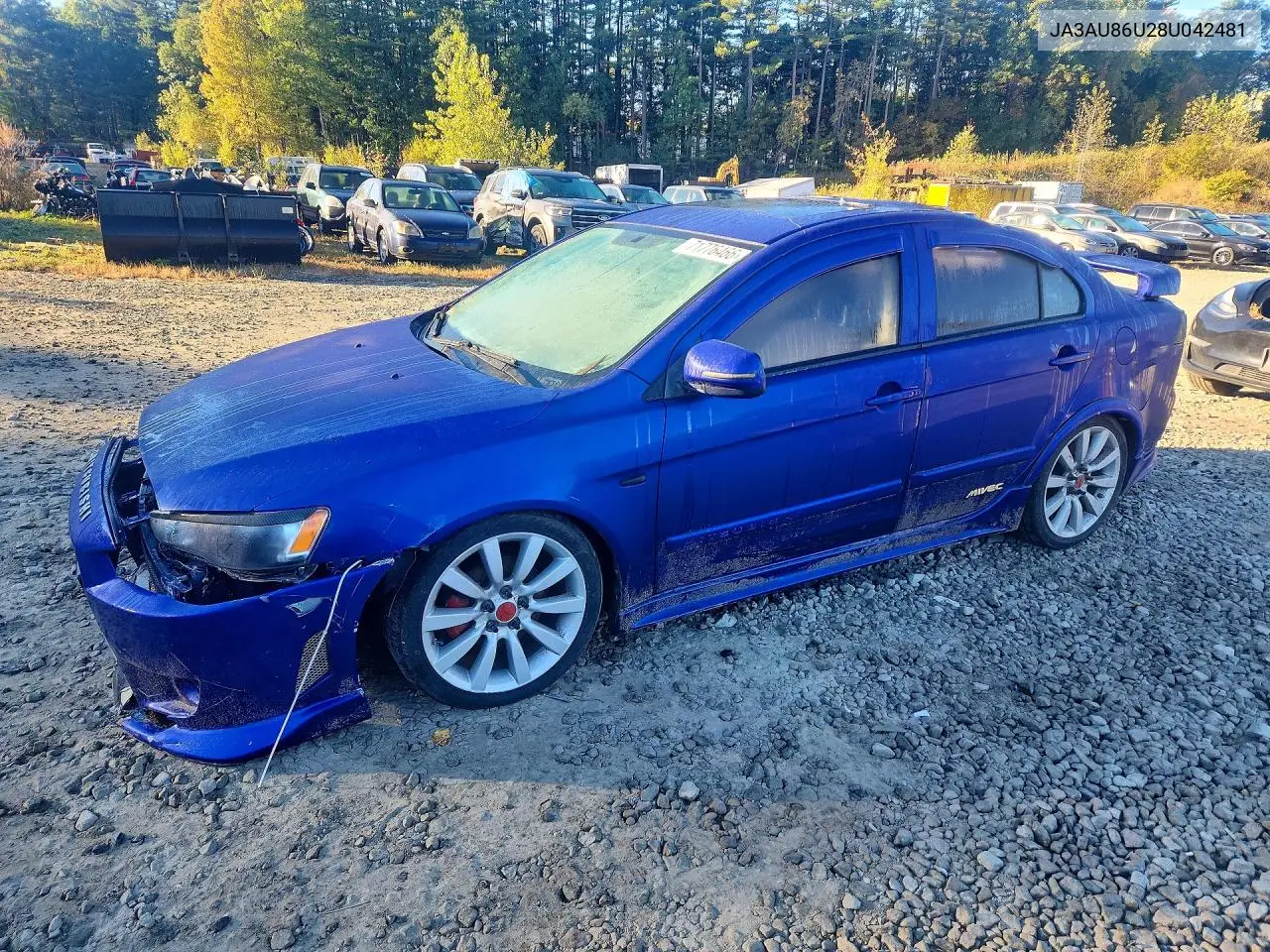 MITSUBISHI LANCER 2008, VIN JA3AU86U28U042481