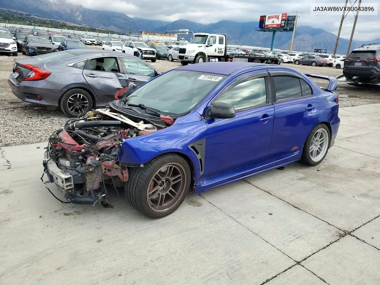 MITSUBISHI LANCER 2008, VIN JA3AW86VX8U043896