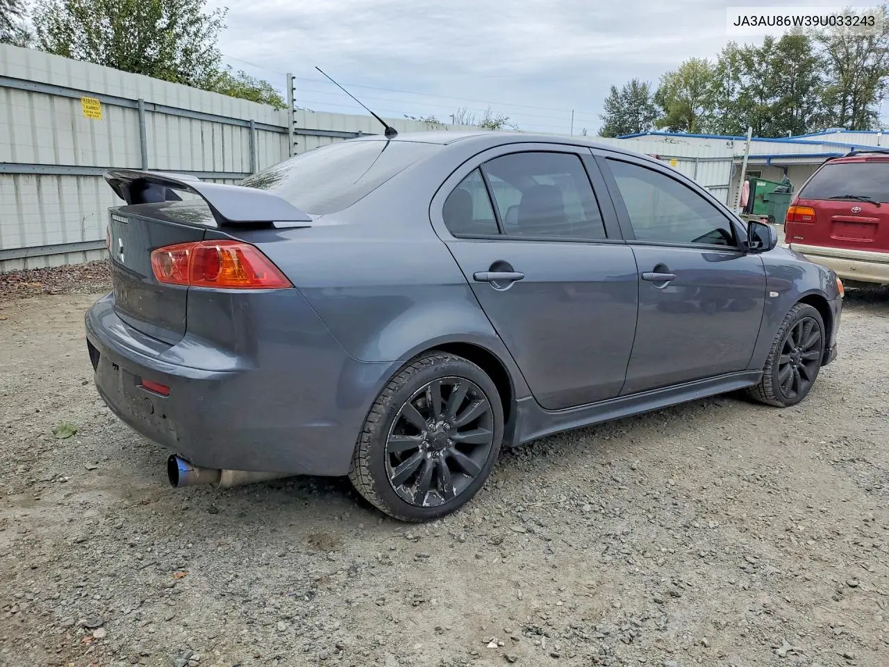 2009 MITSUBISHI LANCER VIN JA3AU86W39U033243 — фото 3