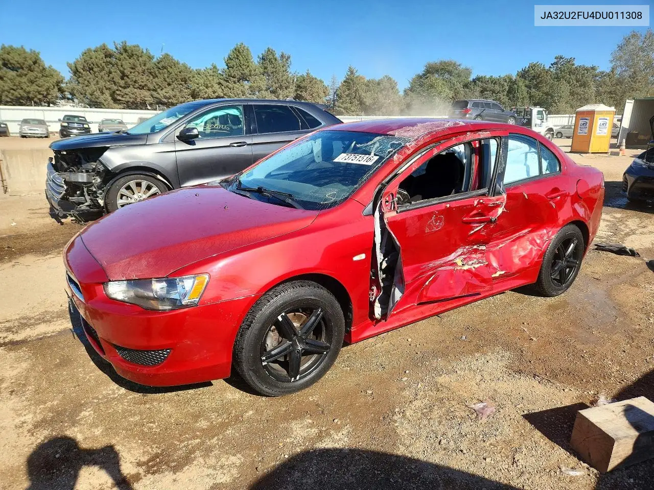 MITSUBISHI LANCER 2013, VIN JA32U2FU4DU011308