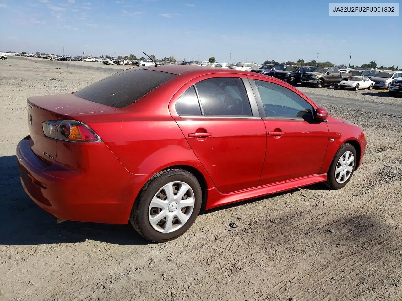2015 MITSUBISHI LANCER VIN JA32U2FU2FU001802 — фото 3