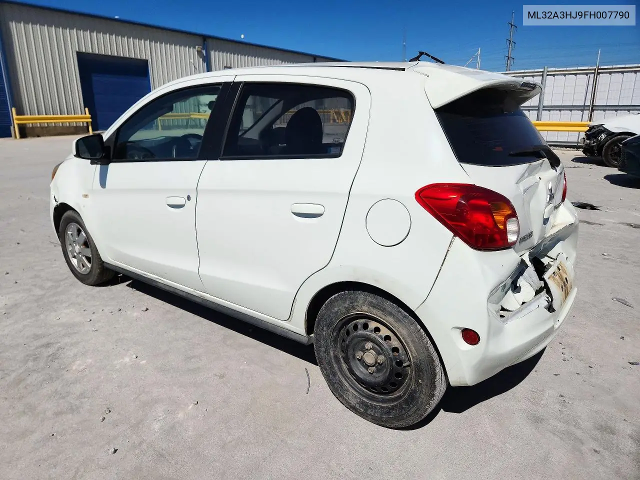 2015 MITSUBISHI MIRAGE VIN ML32A3HJ9FH007790 — фото 2