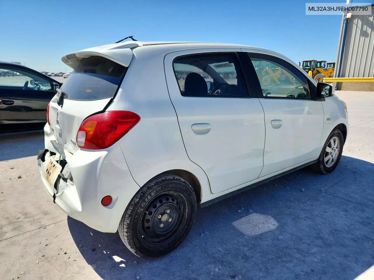 2015 MITSUBISHI MIRAGE VIN ML32A3HJ9FH007790 — фото 3