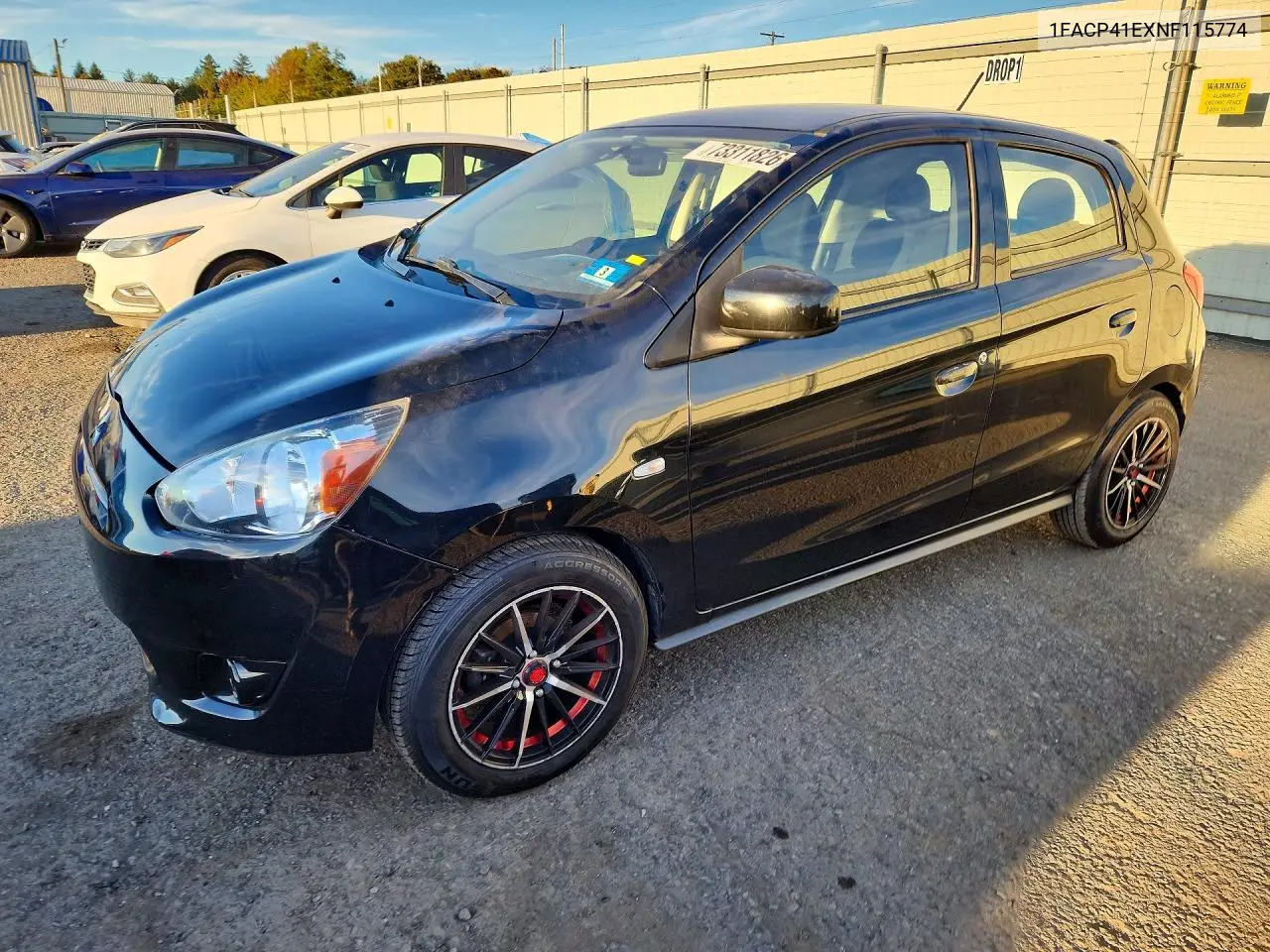 MITSUBISHI MIRAGE 2015, VIN 1FACP41EXNF115774