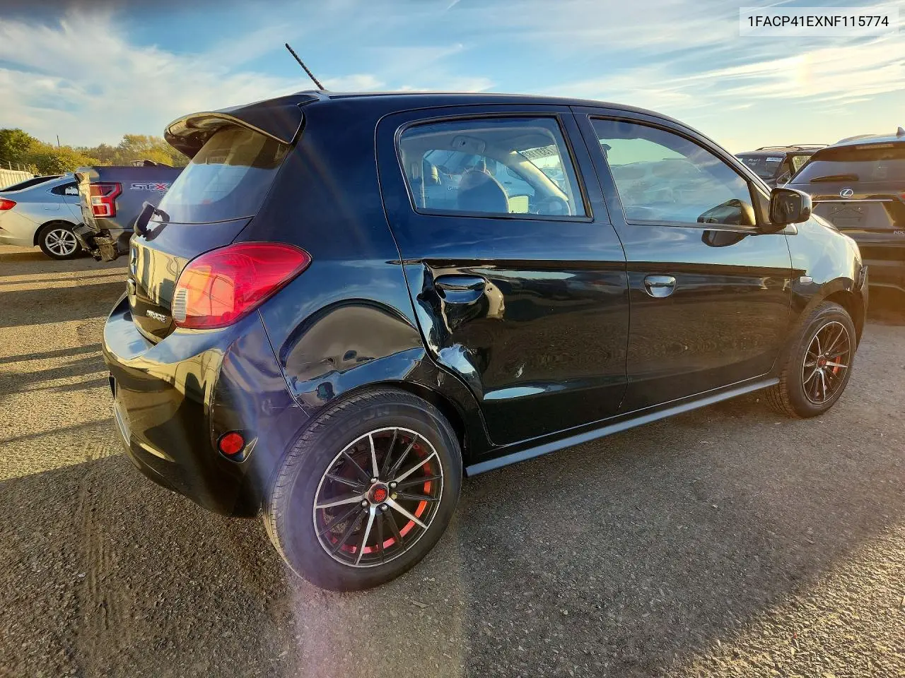 2015 MITSUBISHI MIRAGE VIN 1FACP41EXNF115774 — фото 3