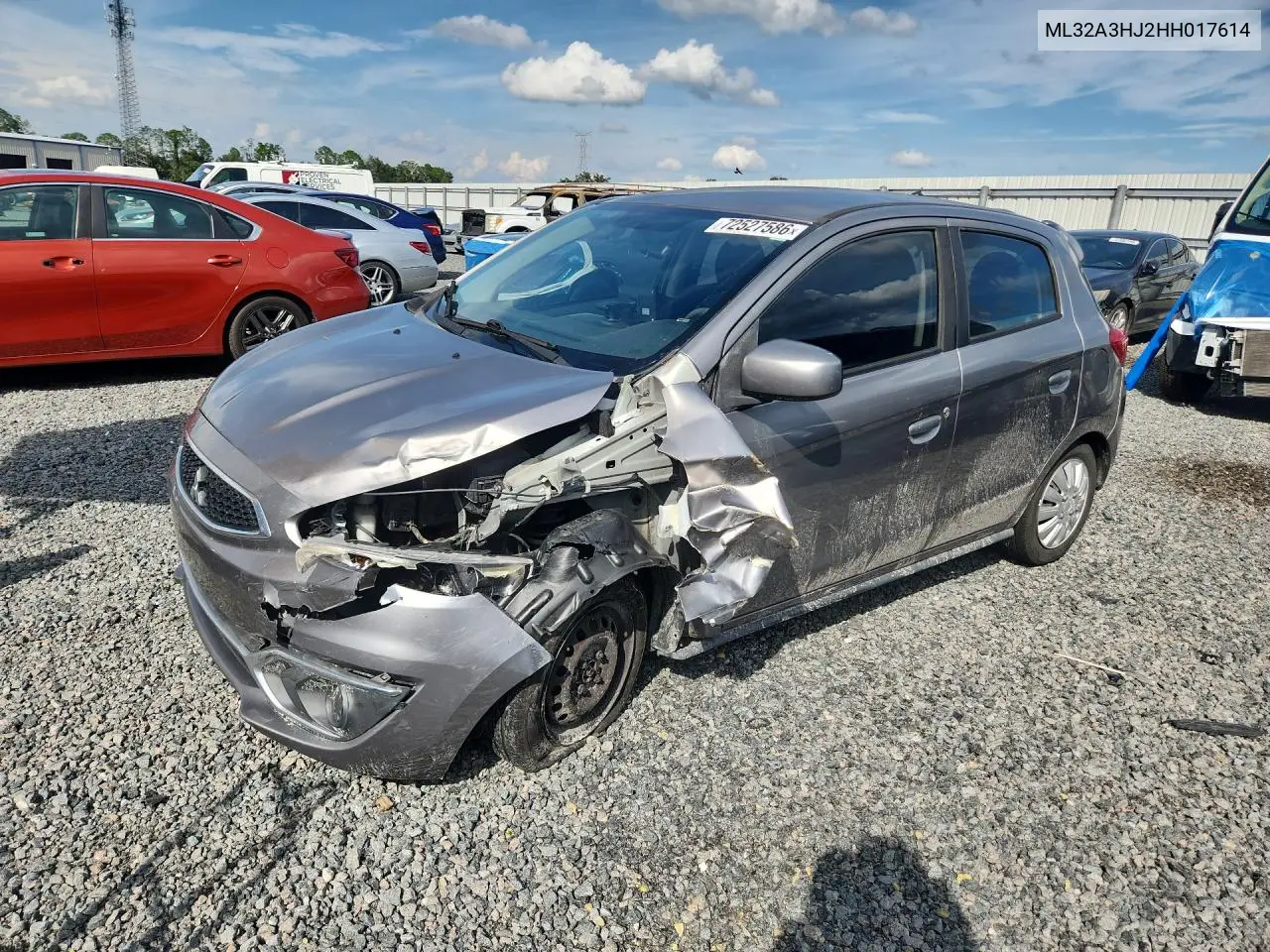 MITSUBISHI MIRAGE 2017, VIN ML32A3HJ2HH017614