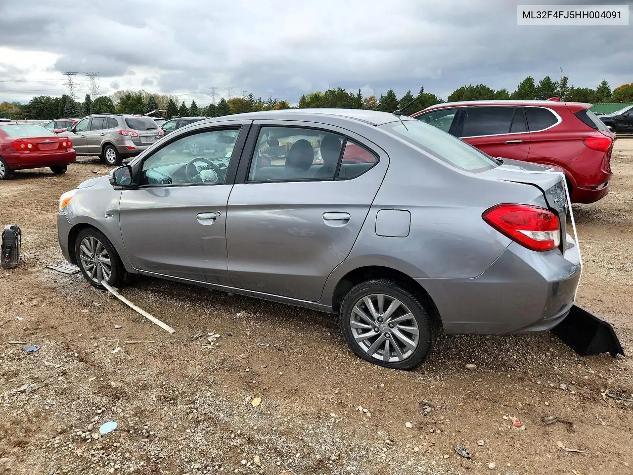 2017 MITSUBISHI MIRAGE VIN ML32F4FJ5HH004091 — фото 2