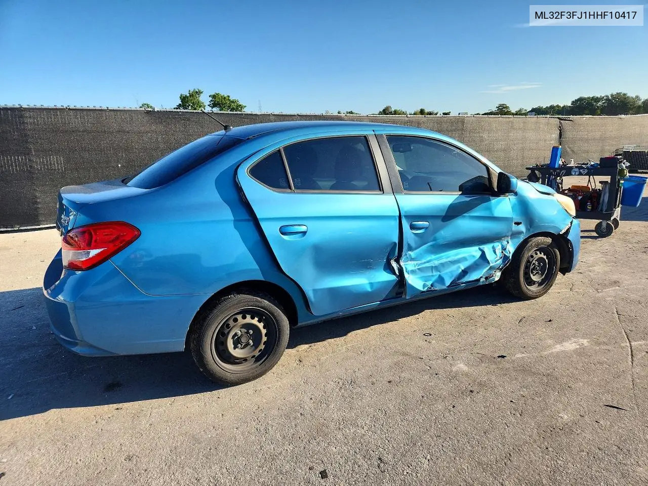 2017 MITSUBISHI MIRAGE VIN ML32F3FJ1HHF10417 — фото 3