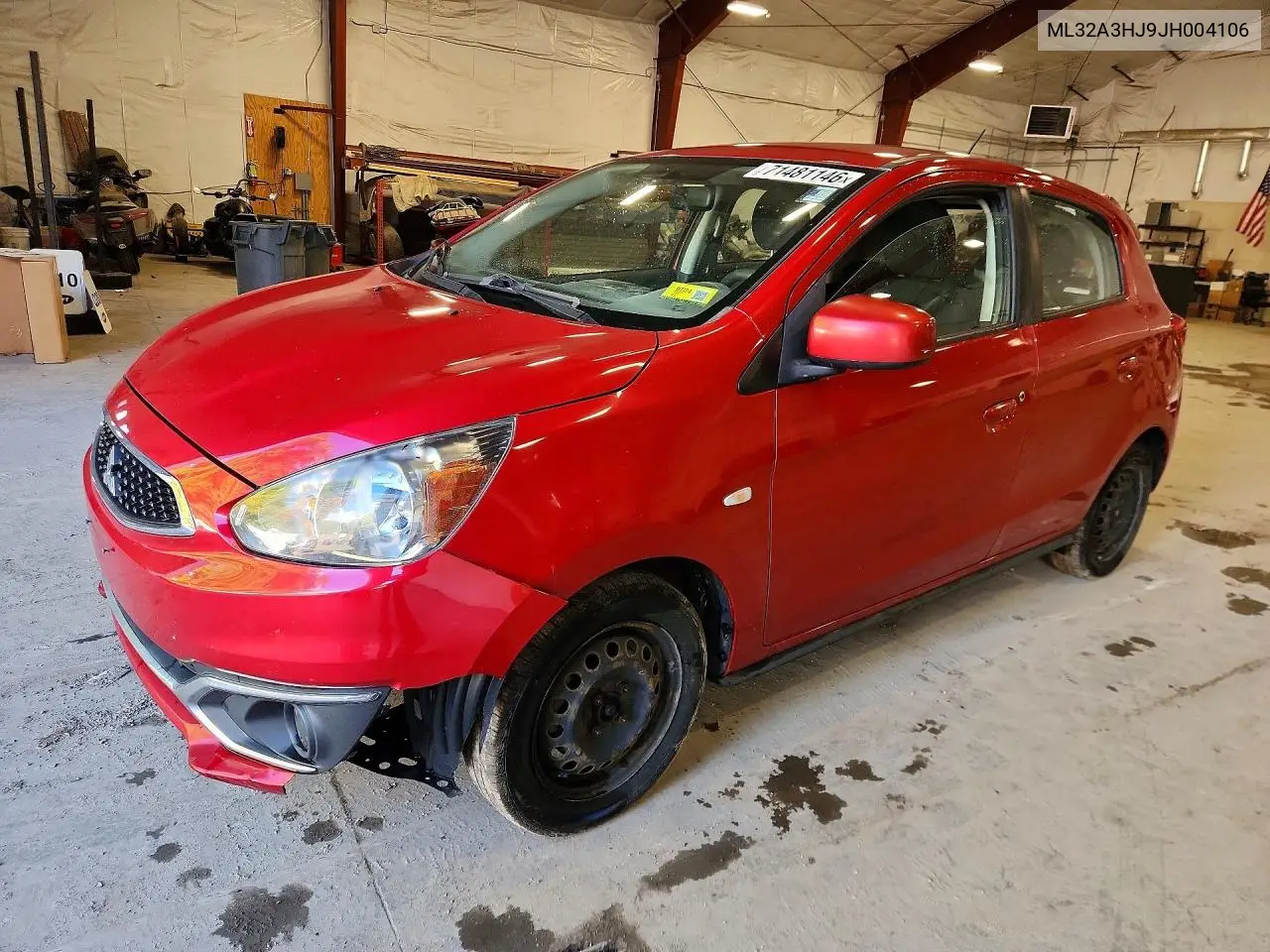 MITSUBISHI MIRAGE 2018, VIN ML32A3HJ9JH004106