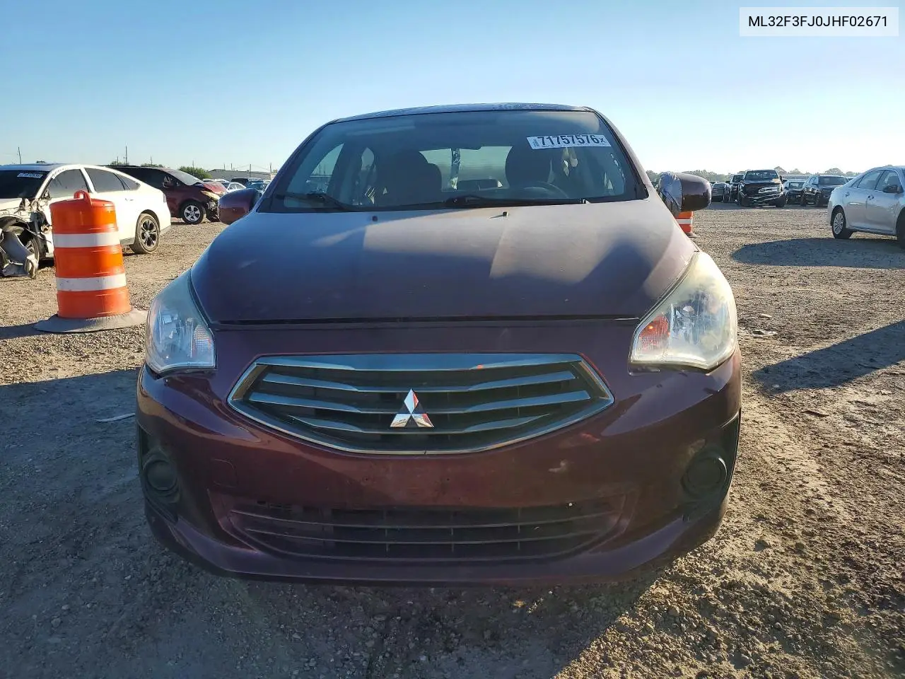 2018 MITSUBISHI MIRAGE VIN ML32F3FJ0JHF02671 — фото 5