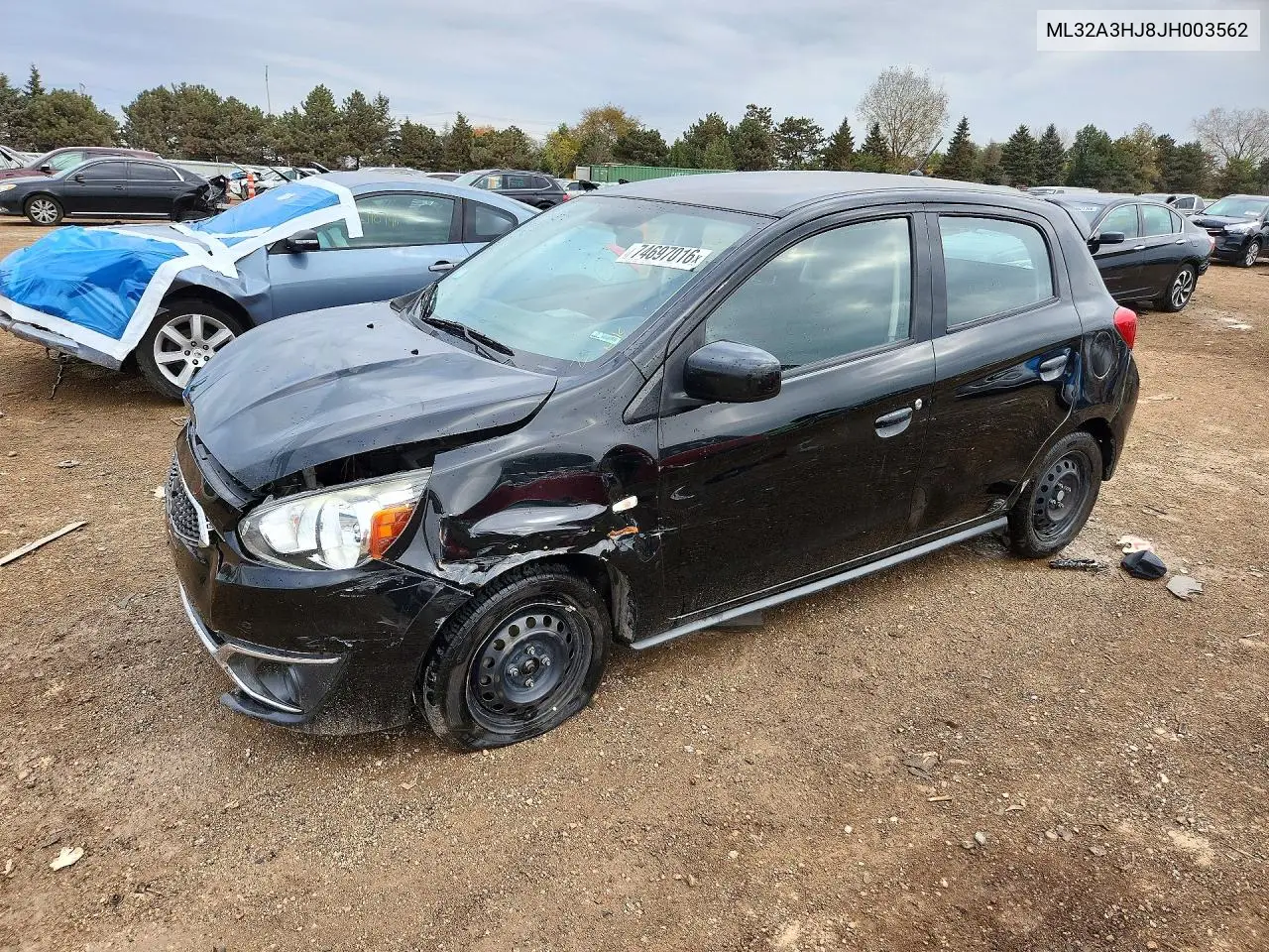 MITSUBISHI MIRAGE 2018, VIN ML32A3HJ8JH003562