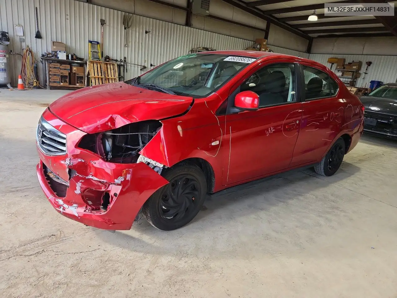 MITSUBISHI MIRAGE 2019, VIN ML32F3FJXKHF14831