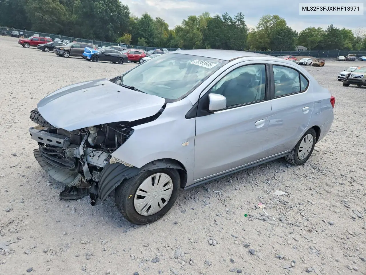 MITSUBISHI MIRAGE 2019, VIN ML32F3FJXKHF13971