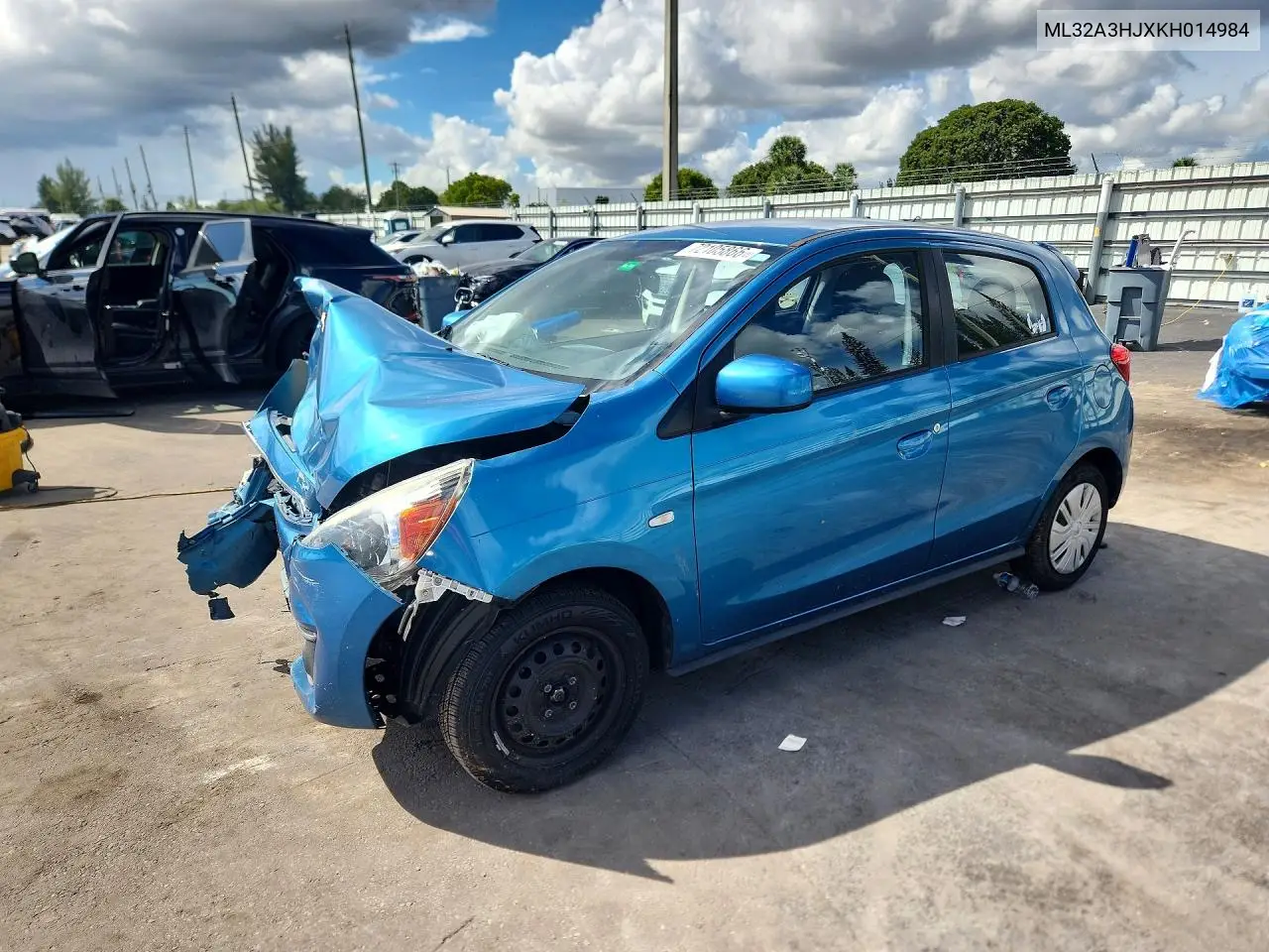 MITSUBISHI MIRAGE 2019, VIN ML32A3HJXKH014984