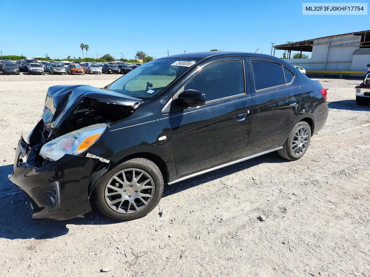 MITSUBISHI MIRAGE 2019, VIN ML32F3FJ0KHF17754