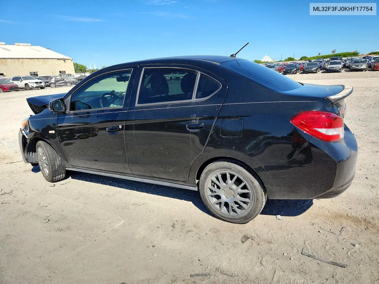 2019 MITSUBISHI MIRAGE VIN ML32F3FJ0KHF17754 — фото 2