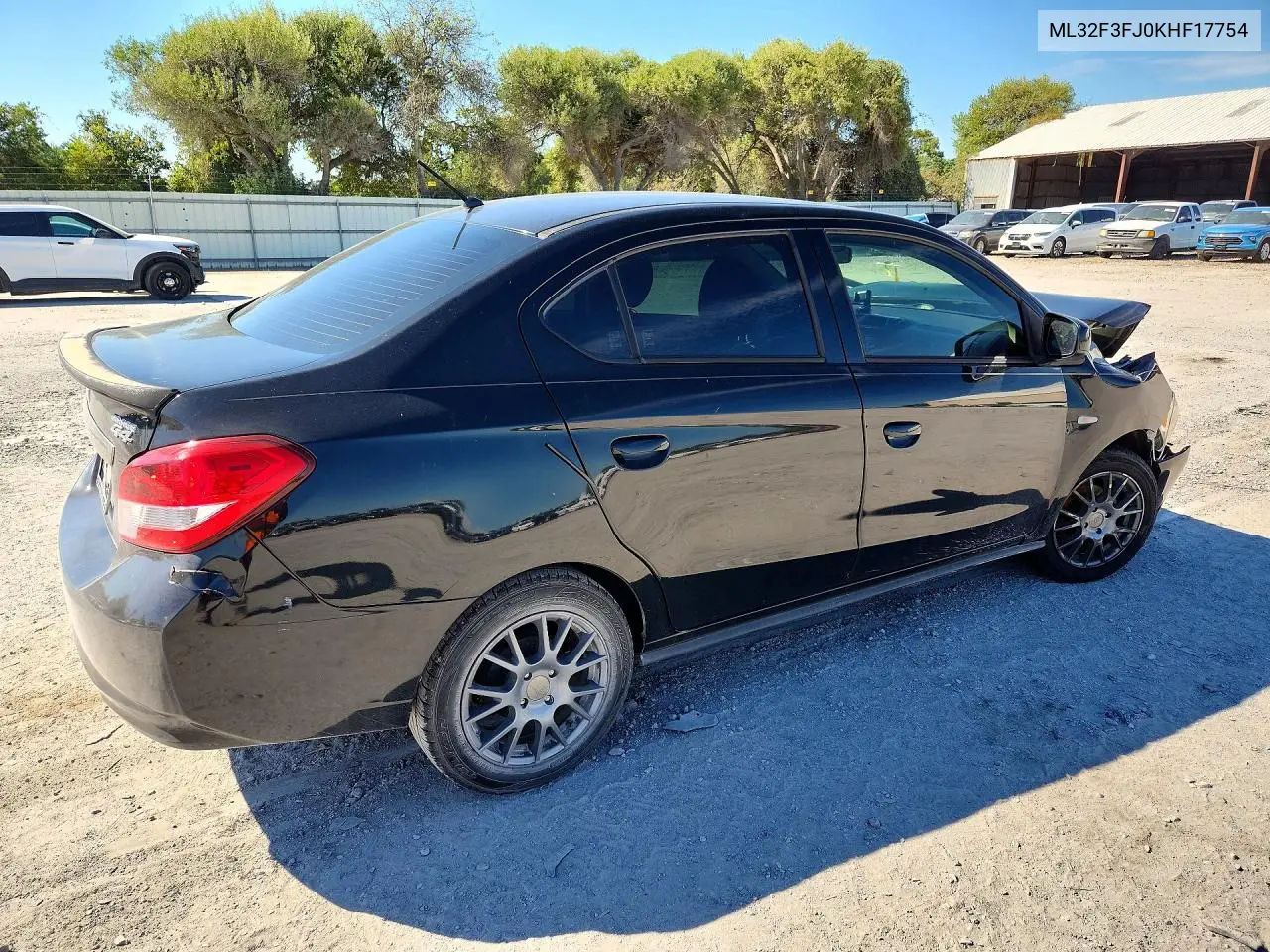 2019 MITSUBISHI MIRAGE VIN ML32F3FJ0KHF17754 — фото 3