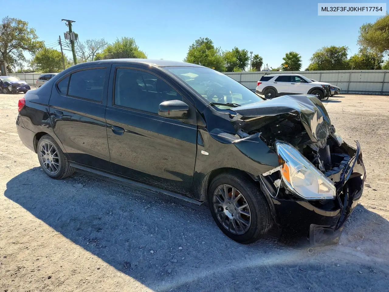 2019 MITSUBISHI MIRAGE VIN ML32F3FJ0KHF17754 — фото 4