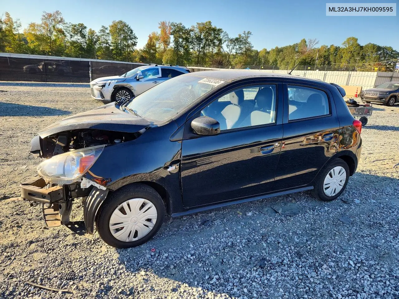 MITSUBISHI MIRAGE 2019, VIN ML32A3HJ7KH009595