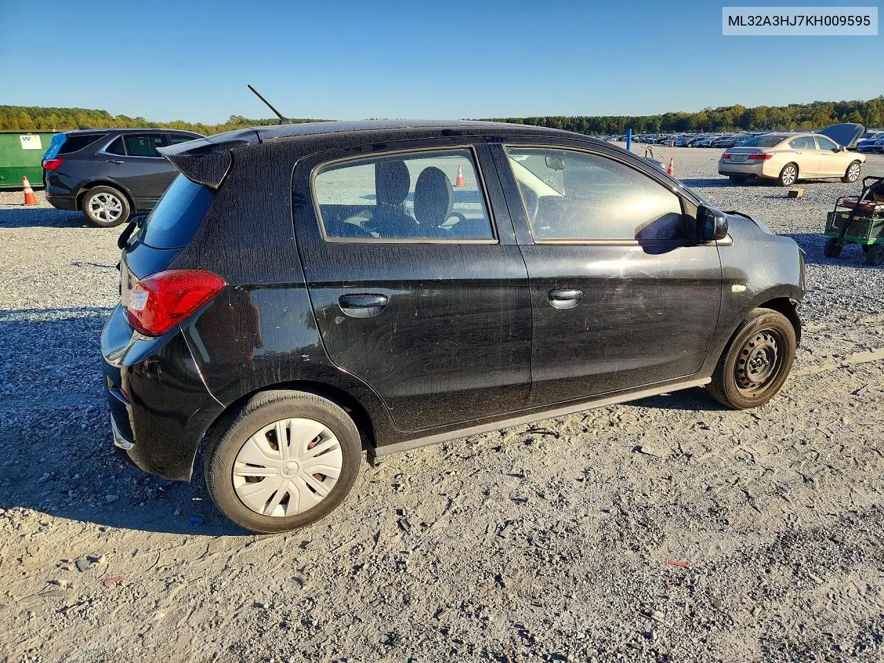 2019 MITSUBISHI MIRAGE VIN ML32A3HJ7KH009595 — фото 3