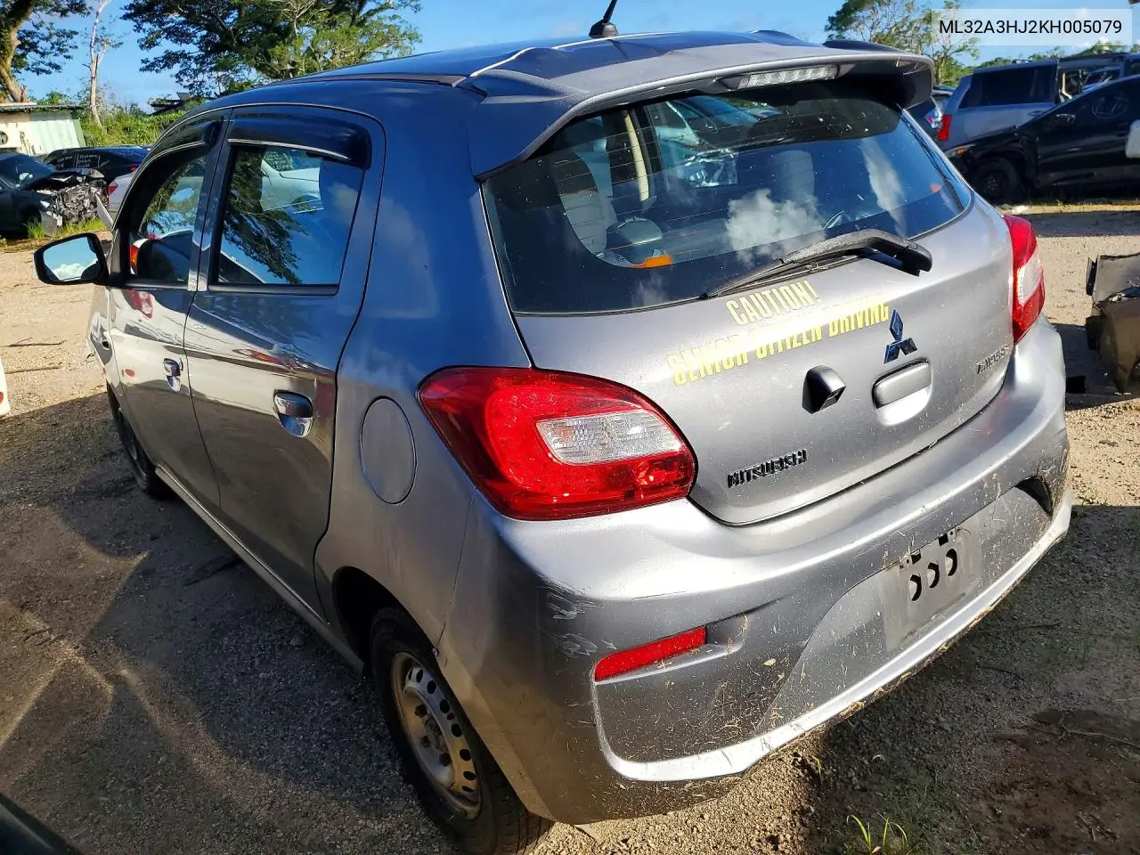 2019 MITSUBISHI MIRAGE VIN ML32A3HJ2KH005079 — фото 2